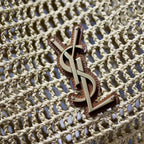 Saint Laurent YSL Raffia Tote Bag — view 3