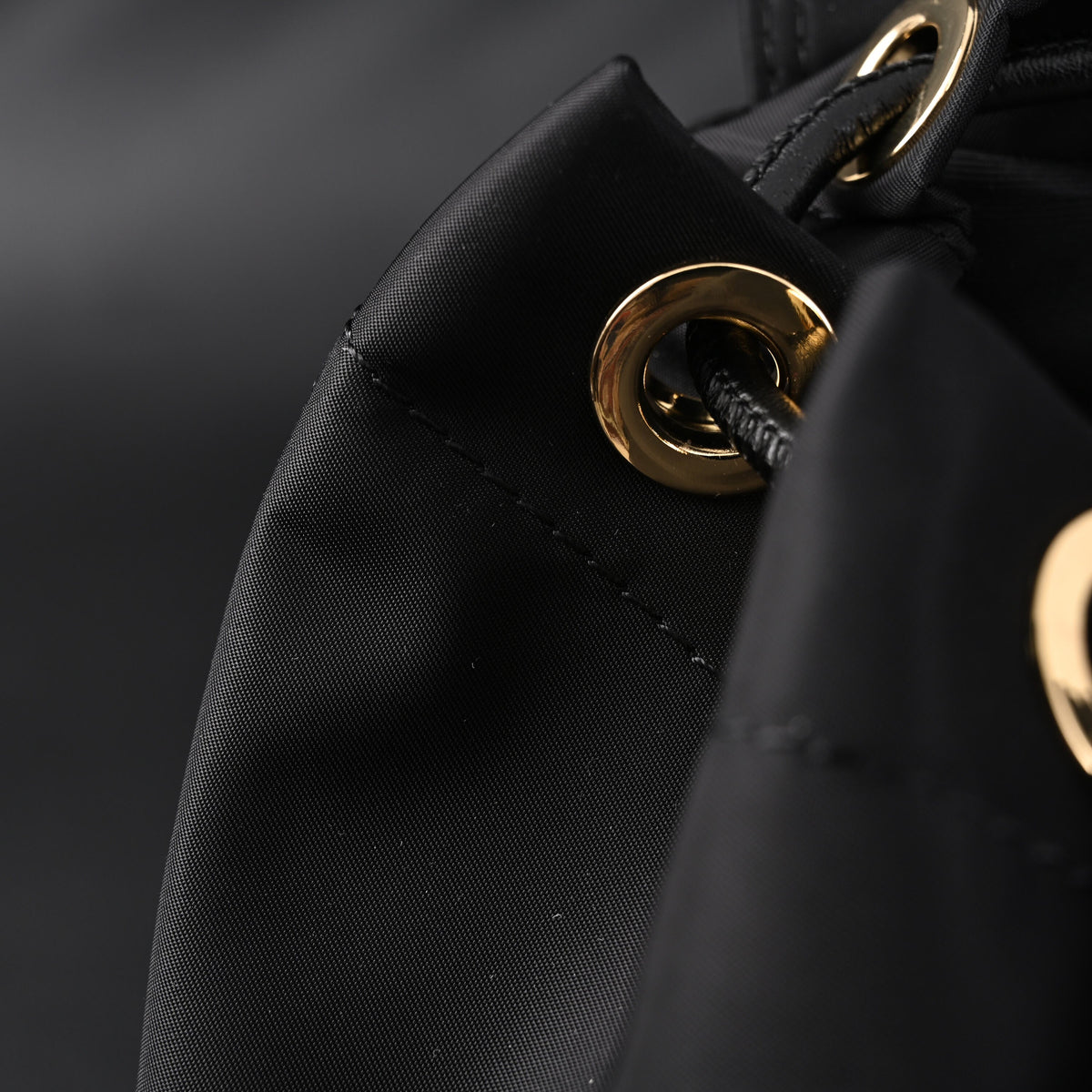 Burberry the Rucksack – Black Nylon & Leather Backpack with Gold-Tone Hardware - Black with Gold Accents — view 2