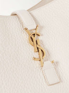 Saint Laurent Le 5 À 7 Bea Textured-Leather Tote - White — view 3