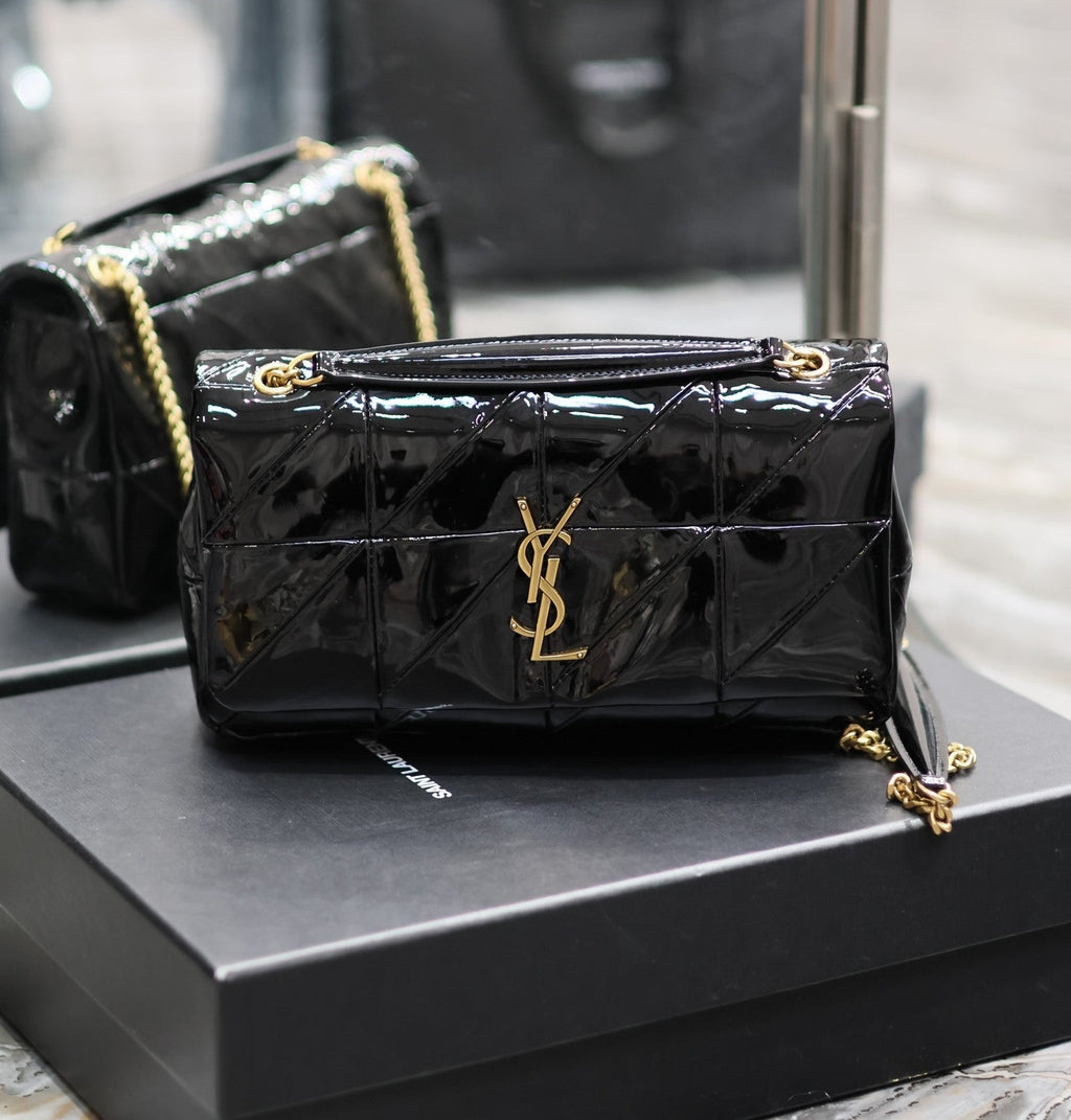YSL Jaime Patent Black Bag — view 7