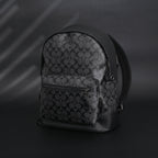 Coach West Backpack – Signature Canvas in Black/Grey - Black/Grey Monogram Pattern — view 6