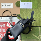 Gucci Blondie Small Shoulder Dark Blue Leather Bag — view 2
