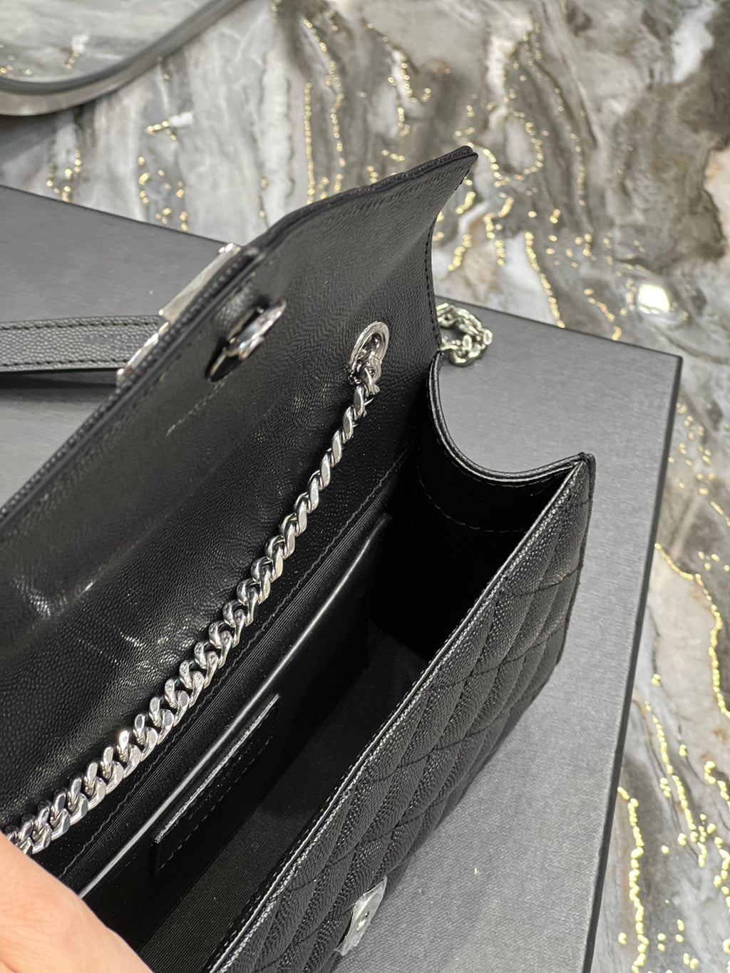 YSL Envelope Bag 21cm 526286 02 - Black — view 3