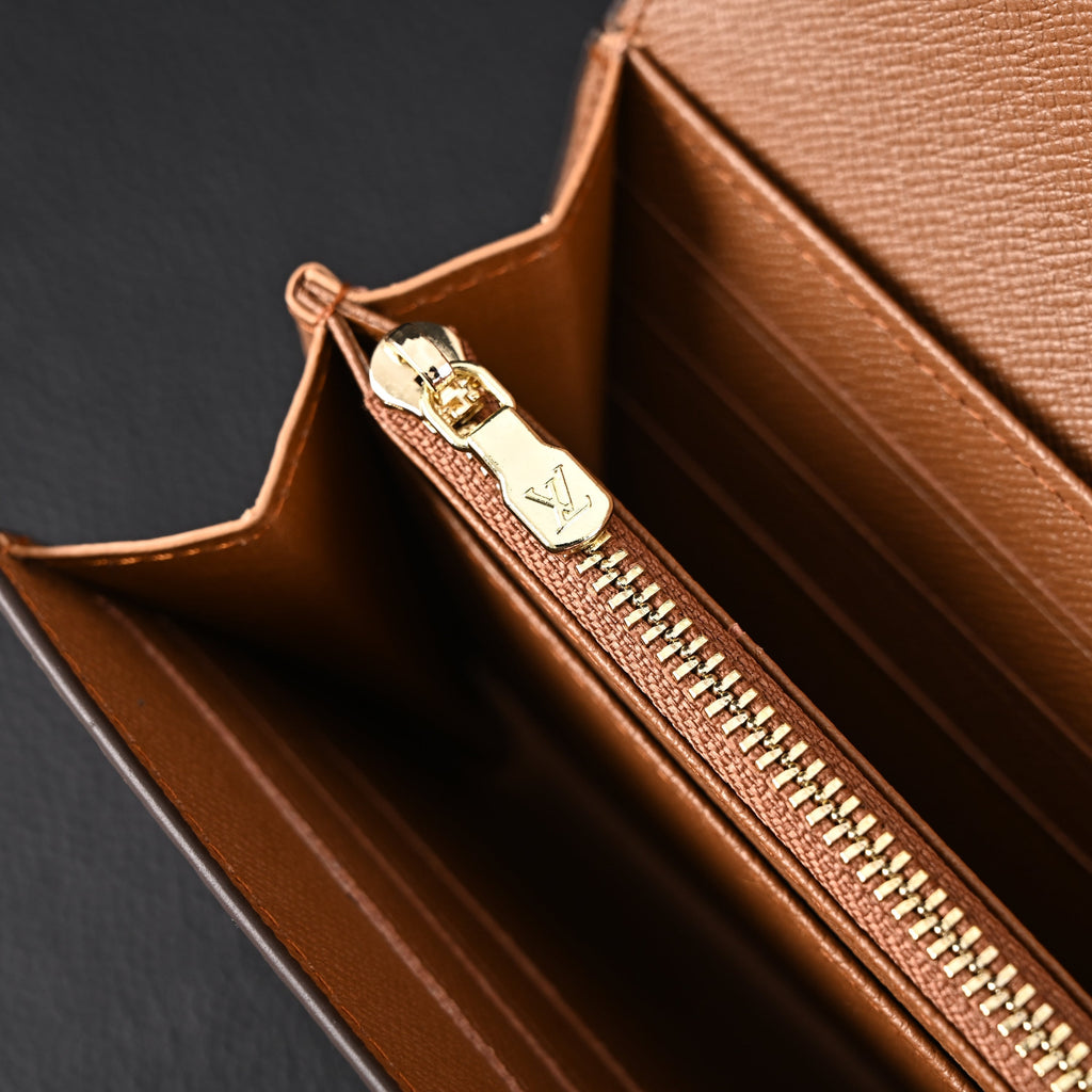 Louis Vuitton Sarah Wallet – Monogram Canvas Long Flap Wallet (M60531) - Classic Monogram Brown — view 4