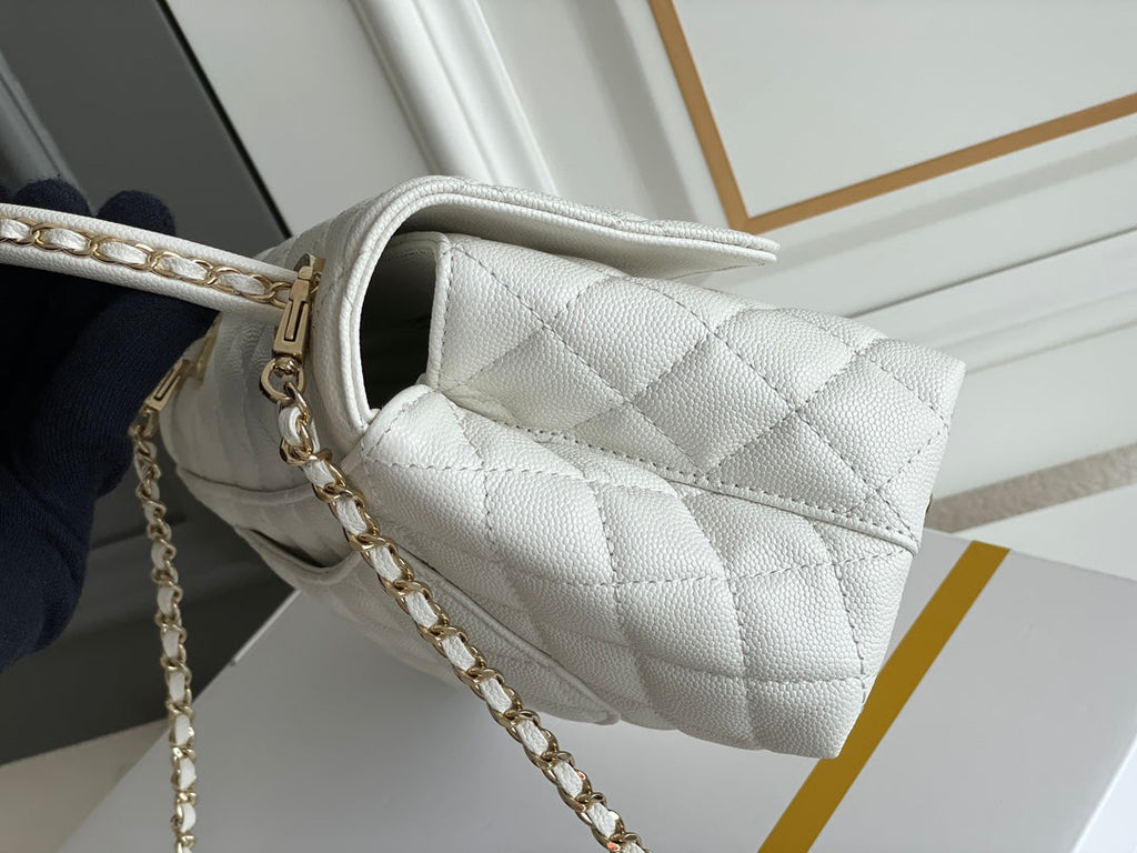 Chanel Coco Handle White Bag — view 2