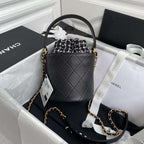 Chanel 2020 Tweed Soul Bucket Bag Black — view 2