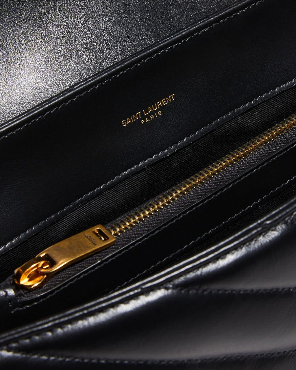 Saint Laurent Loulou Medium YSL Chain Shoulder Bag - Black — view 6
