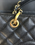 Chanel CC Blackgold Caviar Quilted Grand Shopping Tote — view 5