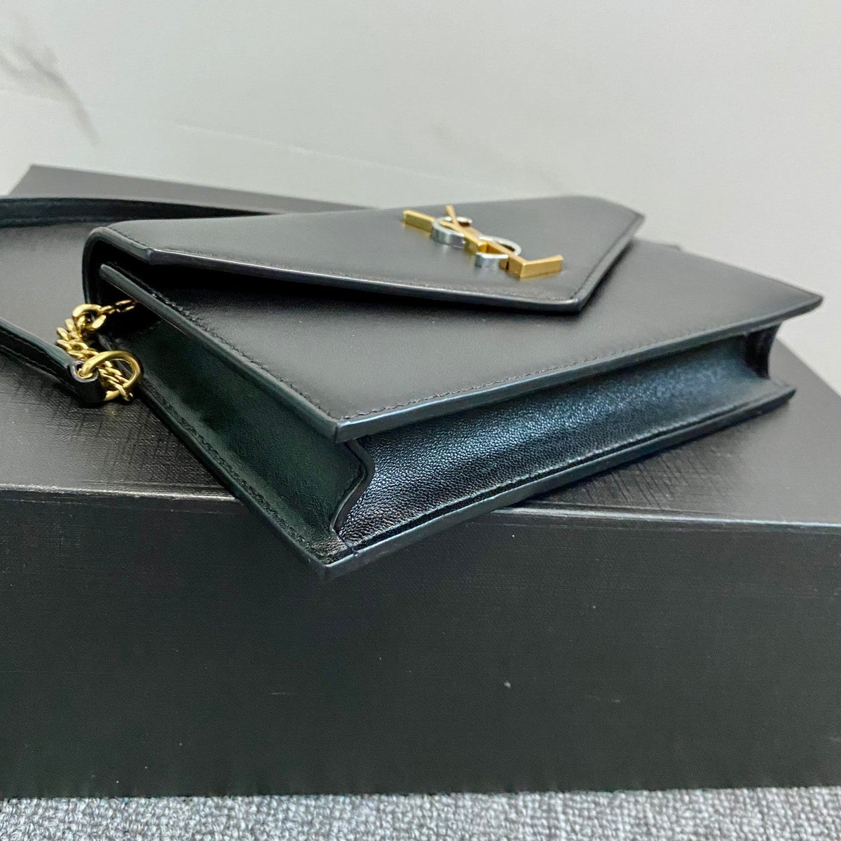 YSL Cassandra Shoulder Black Bag — view 2