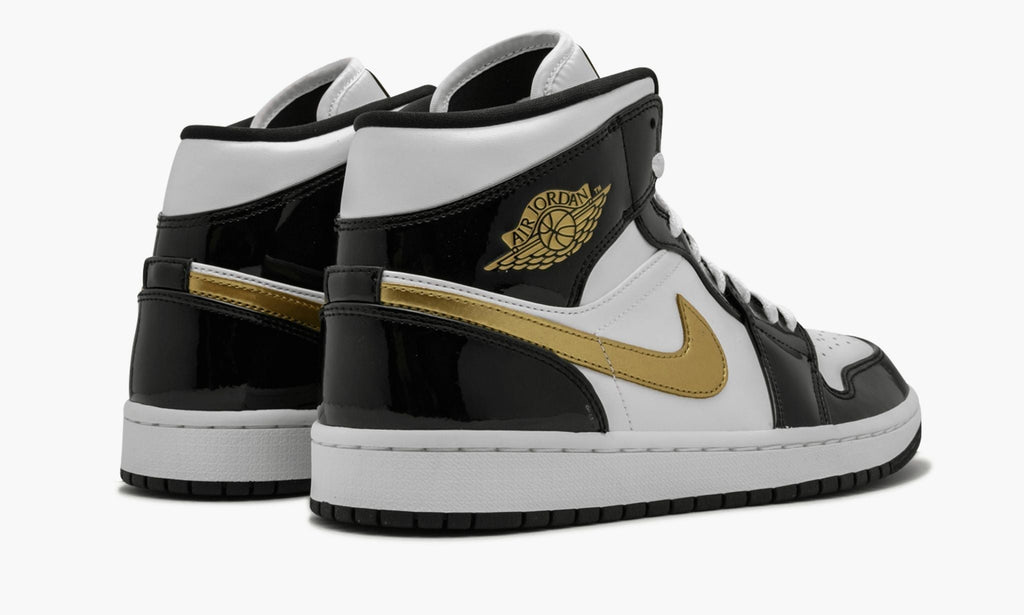 Air Jordan 1 Mid SE “Black Gold Patent Leather” — view 4