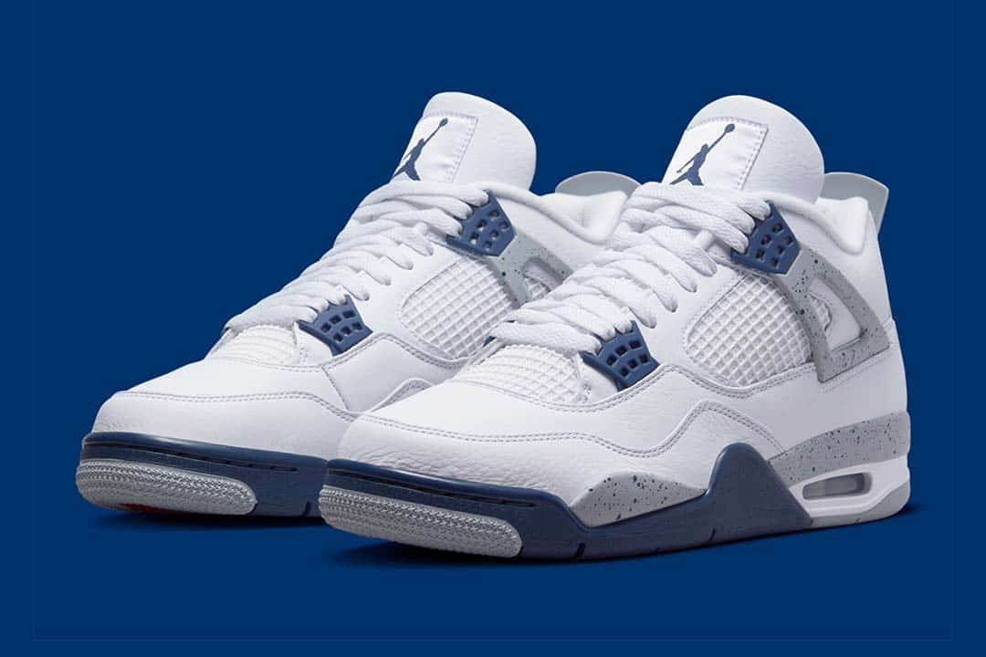 Air Jordan 4 Retro White Midnight Navy — view 1
