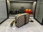 Gucci Ophidia Medium GG Supreme Canvas Shoulder Crossbody Bag with Web Stripe and Leather Trim — view 4