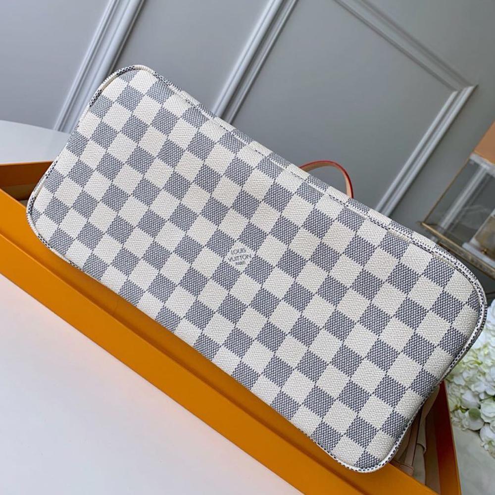 Louis Vuitton Neverfull MM Damier Azur Beige Tote Bag — view 6