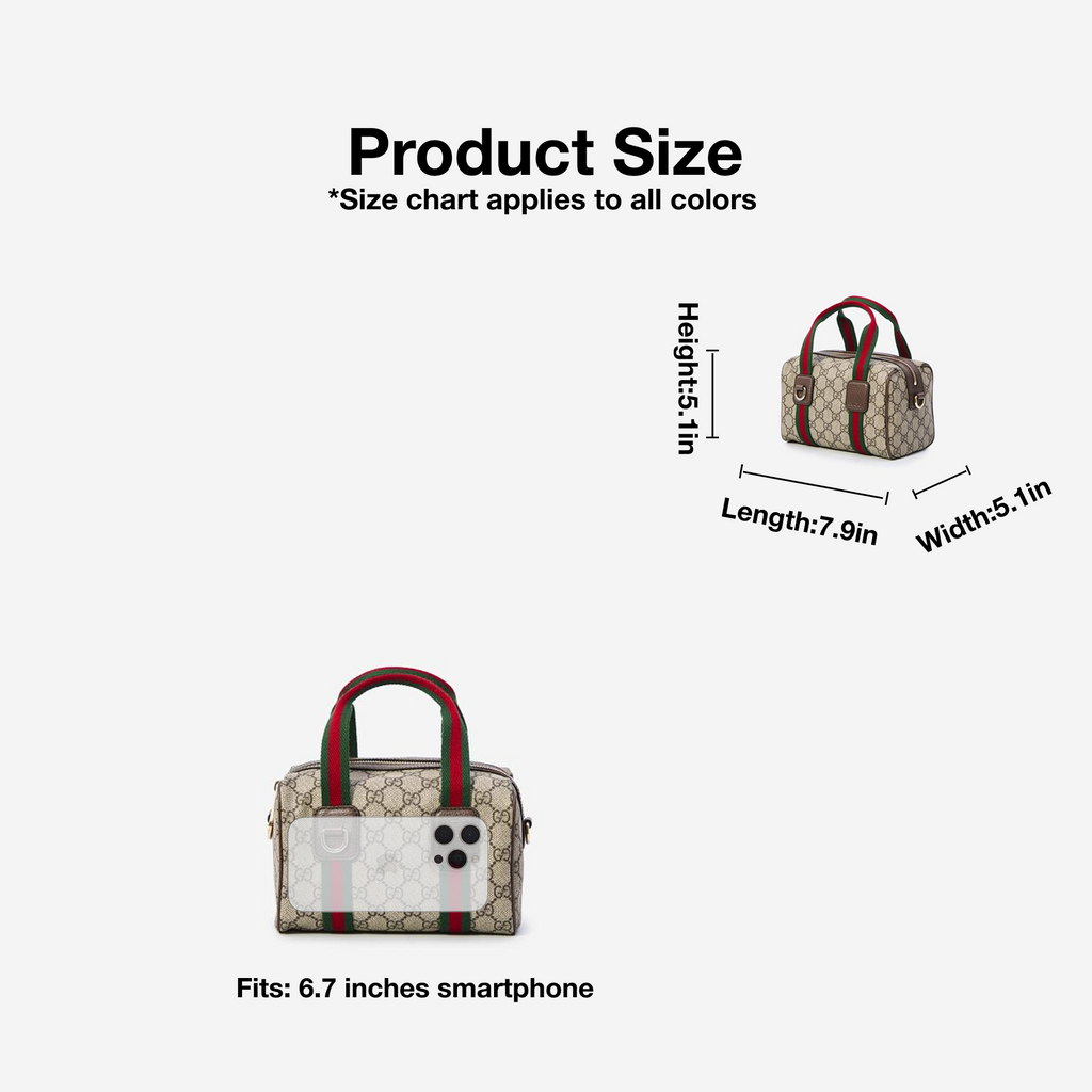 Gucci Mini GG Handbag - Beige and Dark Brown — view 5