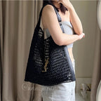 Saint Laurent YSL Raffia Tote Bag — view 5