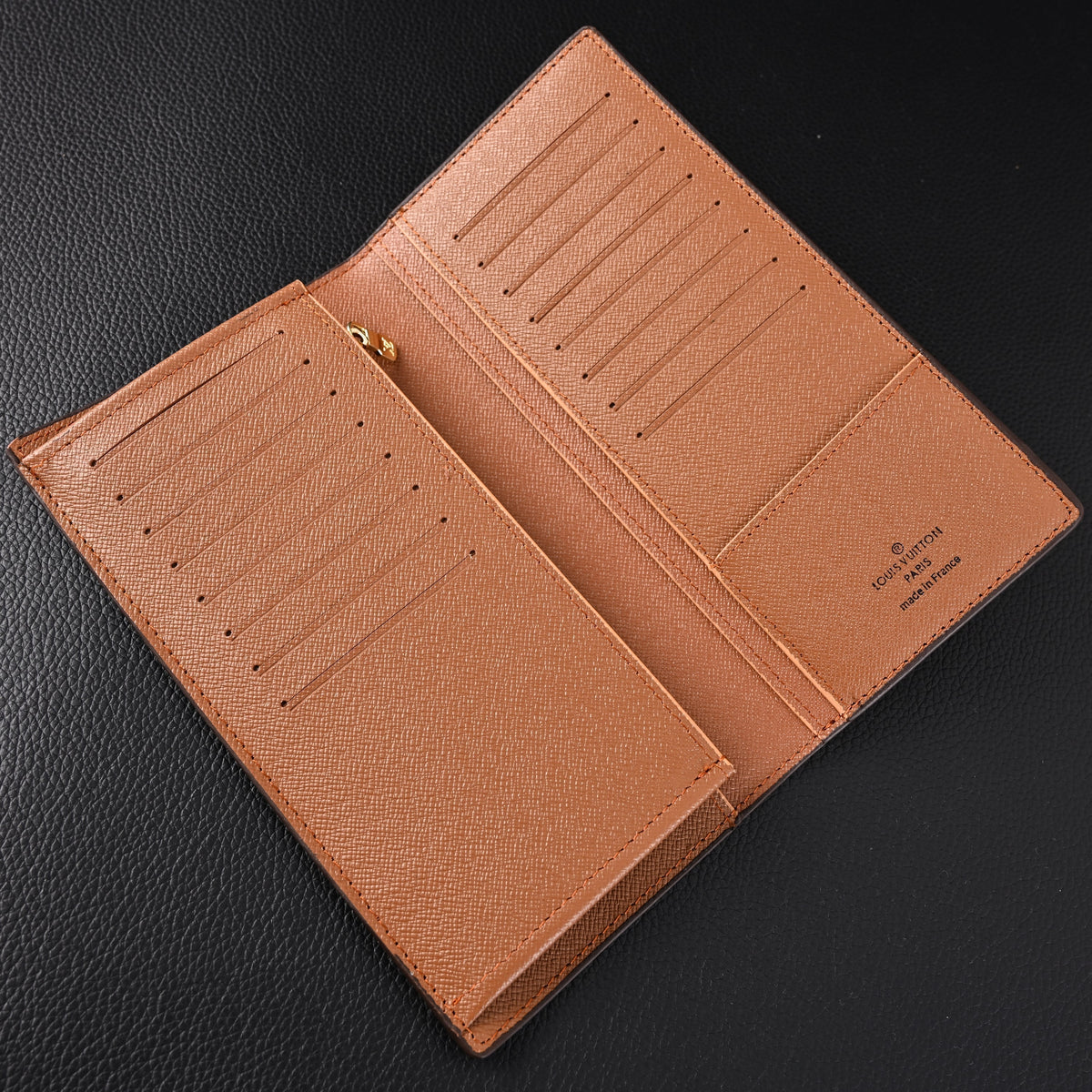 Louis Vuitton Brazza Wallet – Monogram Eclipse Canvas Long Bifold (M61697) - Classic LV Monogram Brown — view 6