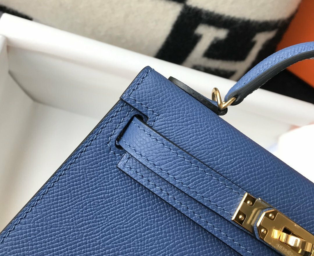 Hermes Handle Bag 19cm Blue — view 7