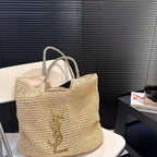 Saint Laurent YSL Raffia Bag — view 7