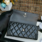 Chanel Boy Long Flap Wallet Lambskin - Black — view 6