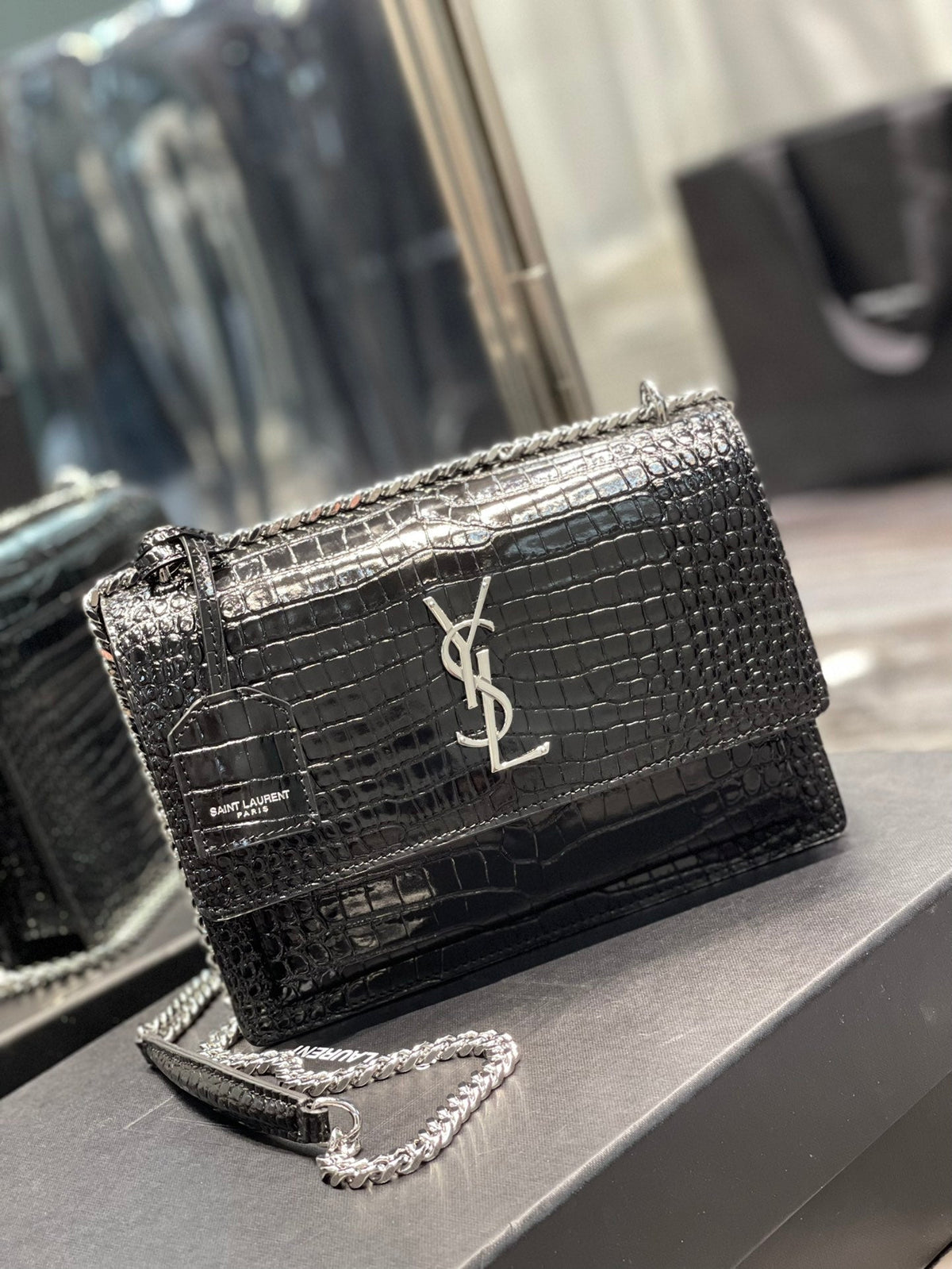 YSL Sunset Bag 422906 - Black — view 7