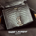 YSL Cassandra Mini Top Handle Bag Black — view 8