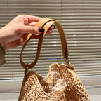 Saint Laurent YSL Raffia Tote Bag — view 13