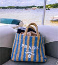 Prada Raffia Bag - Blue — view 5