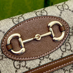 Gucci Brown Saddle Buckle Handbag — view 5