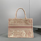 Dior Book Tote Mediumpink Toile De Jouy Embroider — view 3