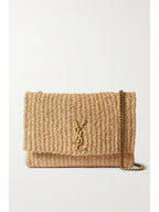 YSL Saint Laurent Kate Medium Raffia Shoulder Bag — view 2