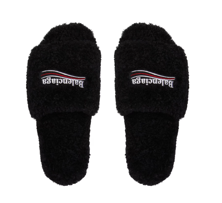 Furry Slide Sandal — view 1