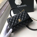 Chanel Small Flap Bag with Coco Handle - Black with Black Hardware — view 2