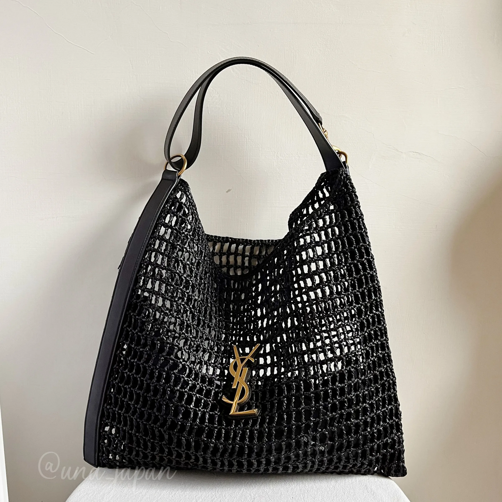 Saint Laurent YSL Raffia Tote Bag — view 1