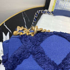 Chanel 19 Denim Medium Flap Bag - Blue — view 7