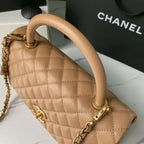Chanel Flap Bag with Handle Beige — view 4