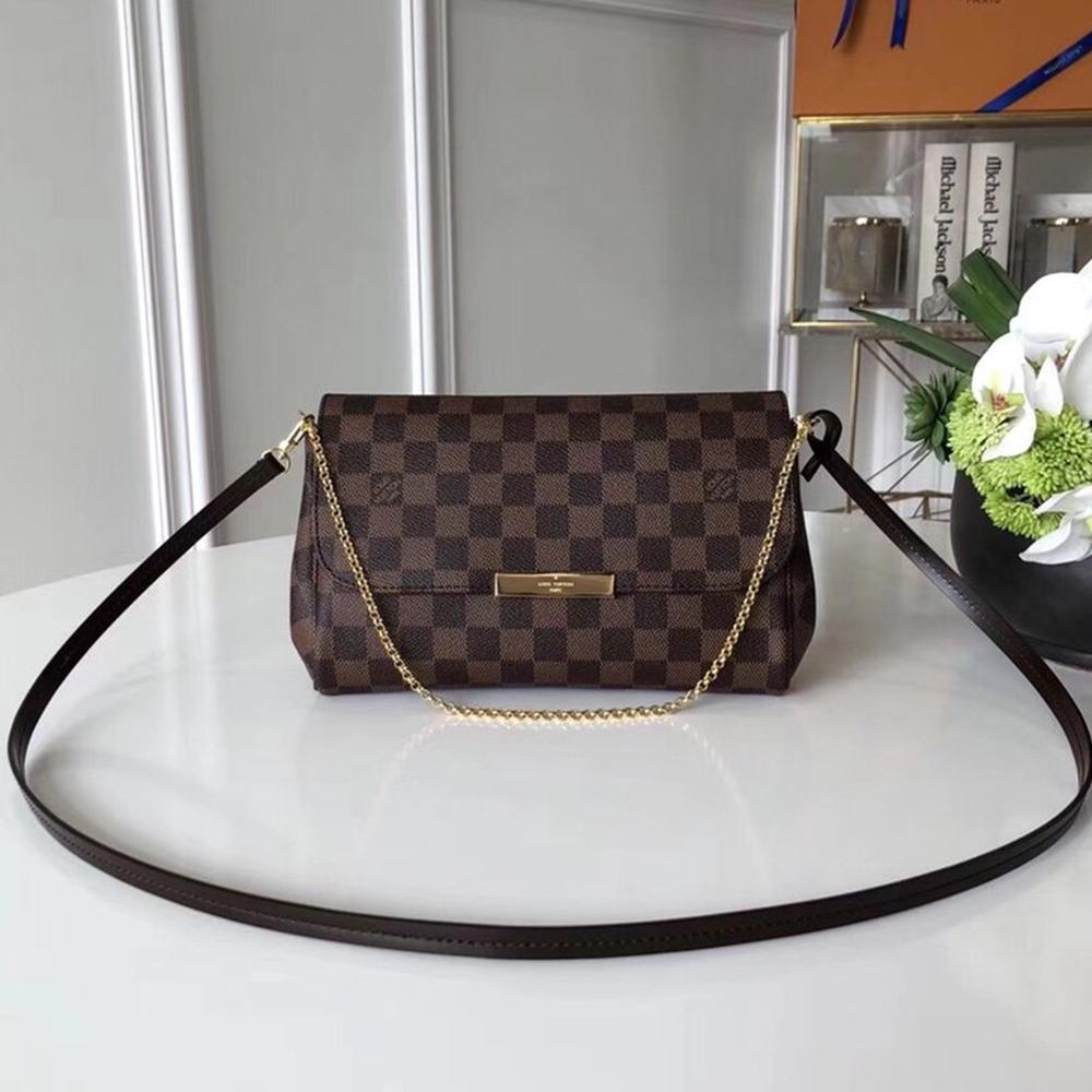 LV Favorite MM Damier Ebene Shoulder Bag — view 2