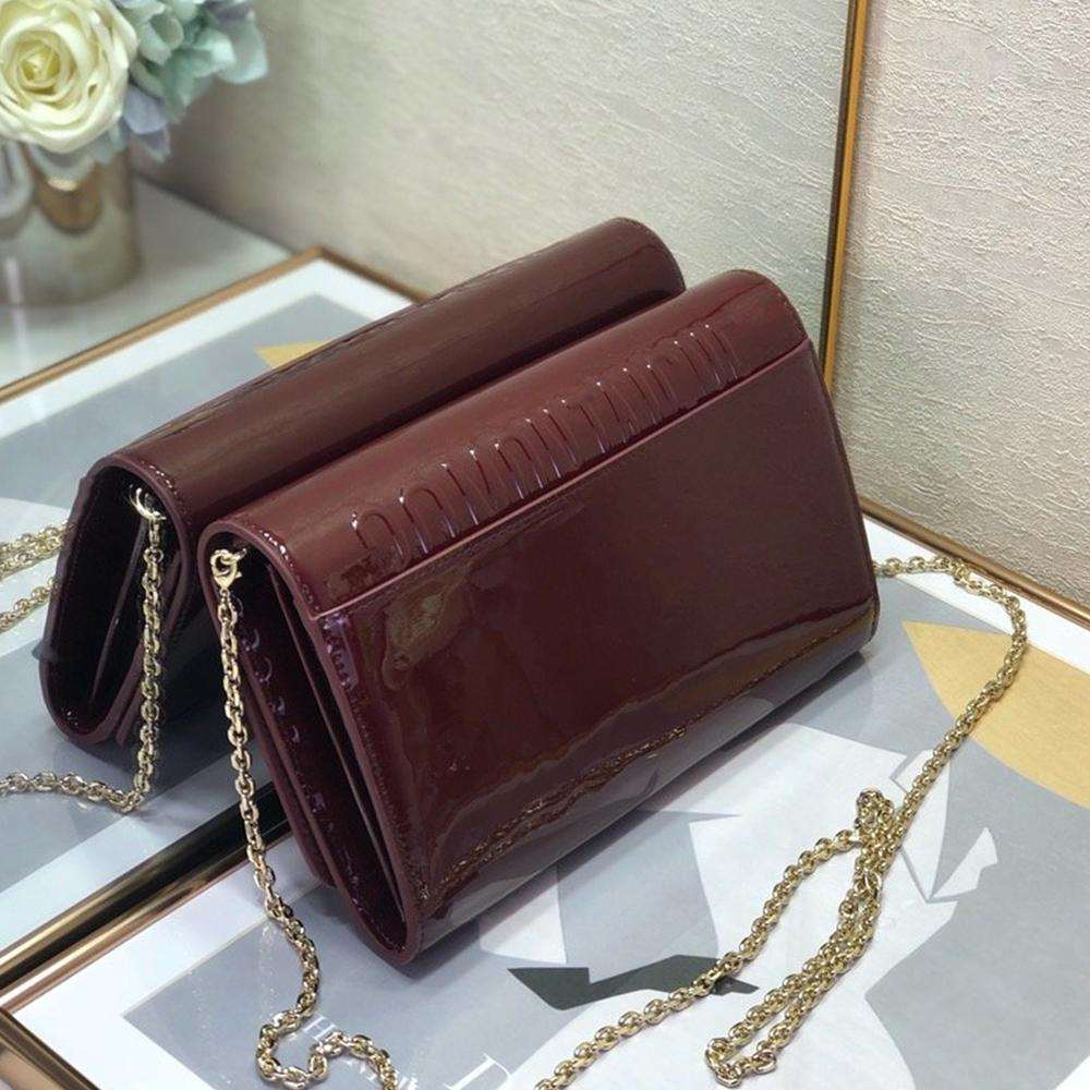 Dior 30 Montaigne Pouch - Maroon — view 3