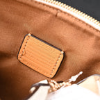 Coach Rowan Satchel – Signature Canvas Top Handle Bag with Crossbody Strap (Khaki/Chalk) — view 7