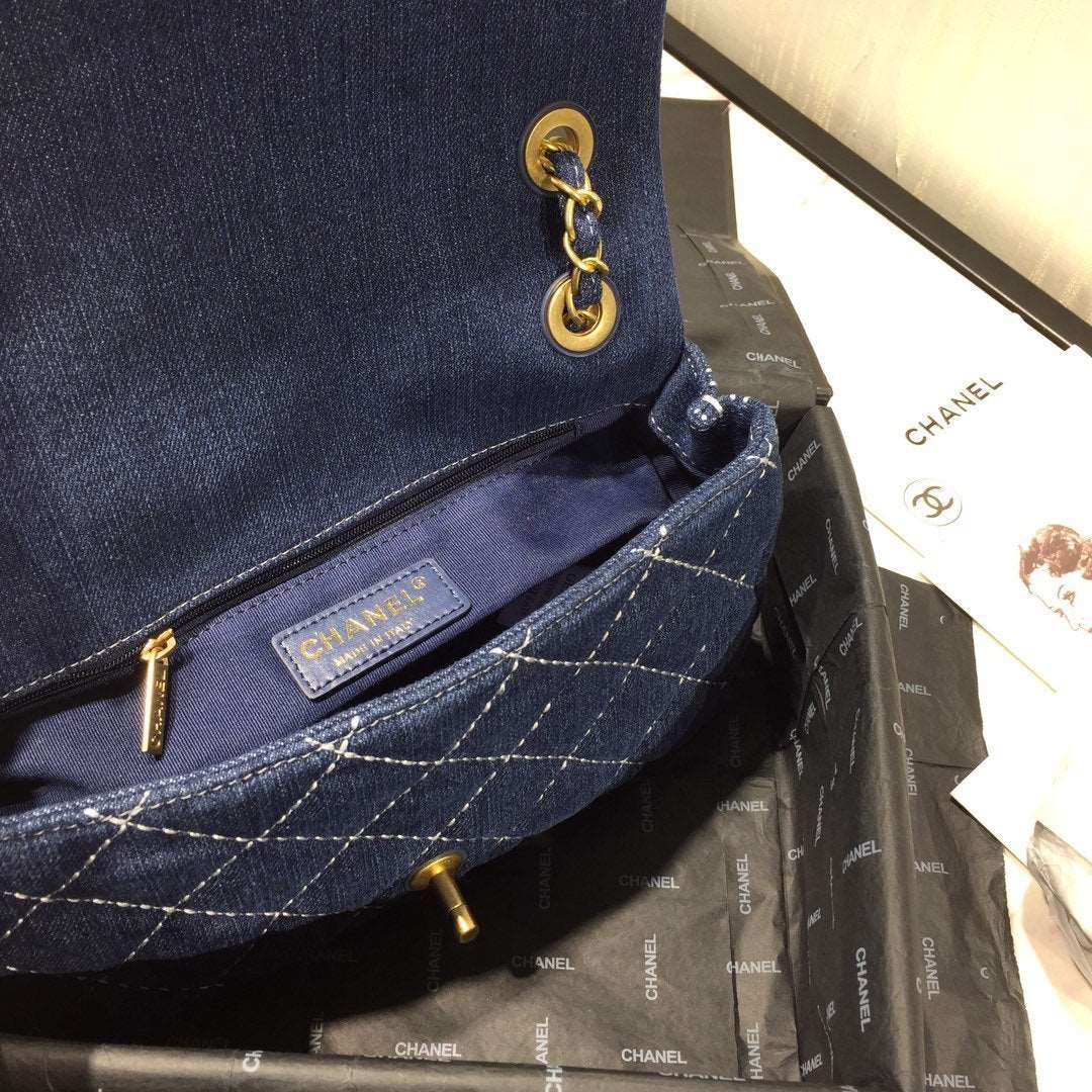Chanel Denim Quilted Flap Bag — view 8