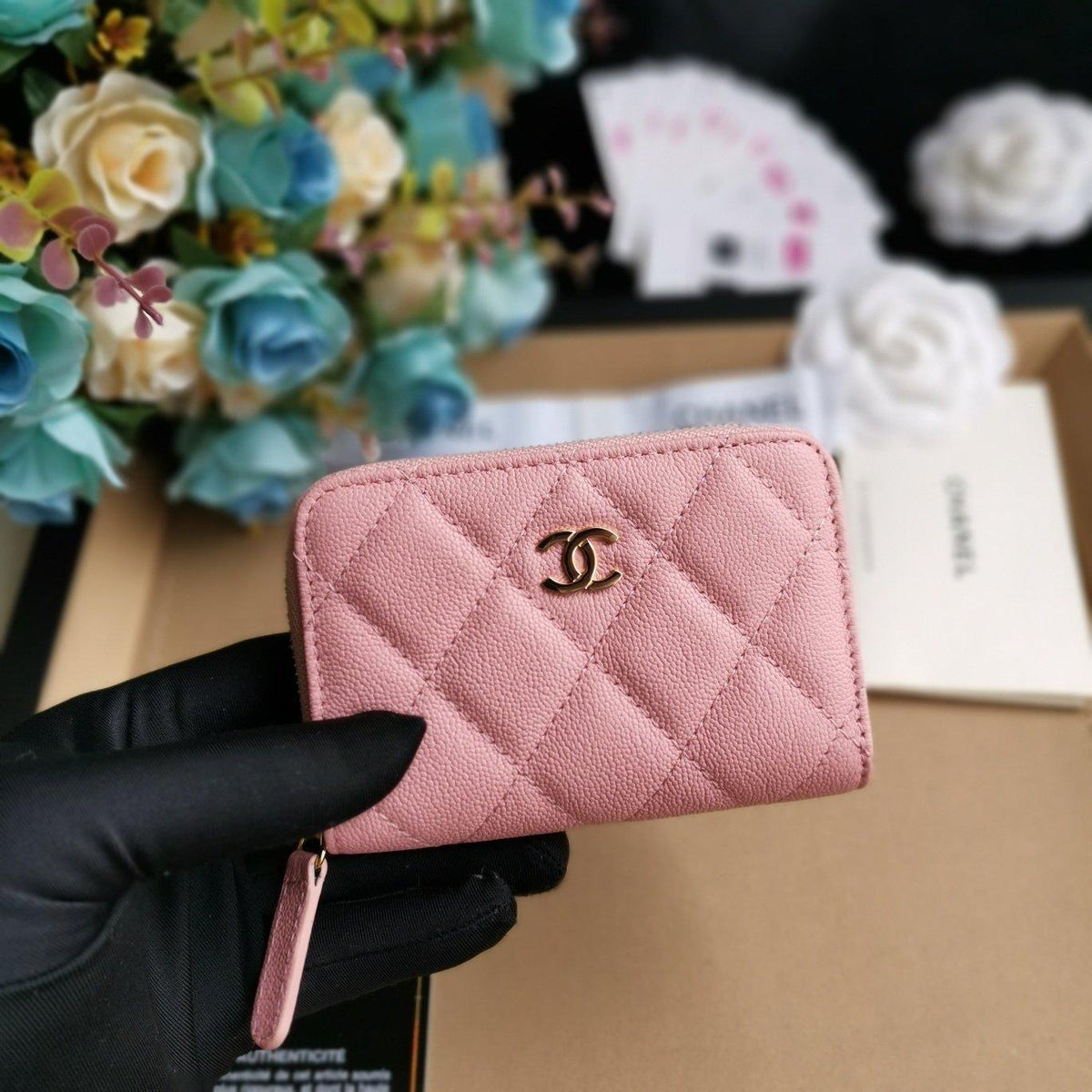 Chanel 22C Pink Zip Coin Wallet — view 3