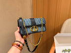 Dior New Fashion Denim Chain Bag - Blue — view 3