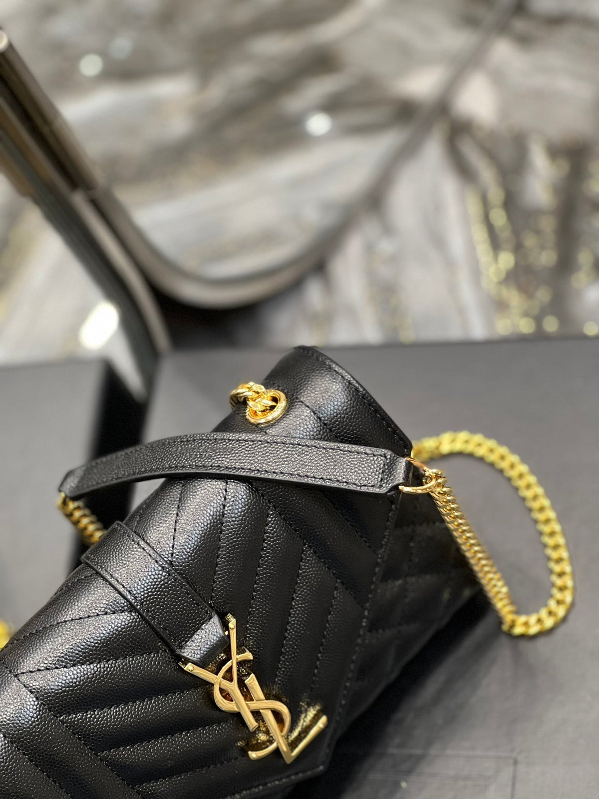 YSL Envelope Bag 21cm 526286 03 - Black — view 6