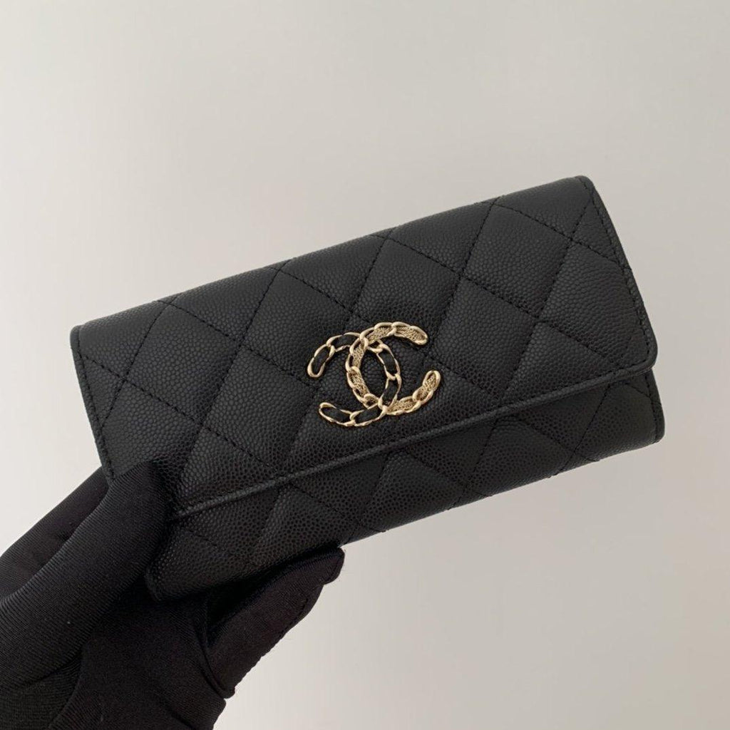 Chanel Caviar Quilted Gusset Flap Wallet — view 3