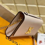 LV Twist Chain Wallet Light Pink Grain Leather — view 2