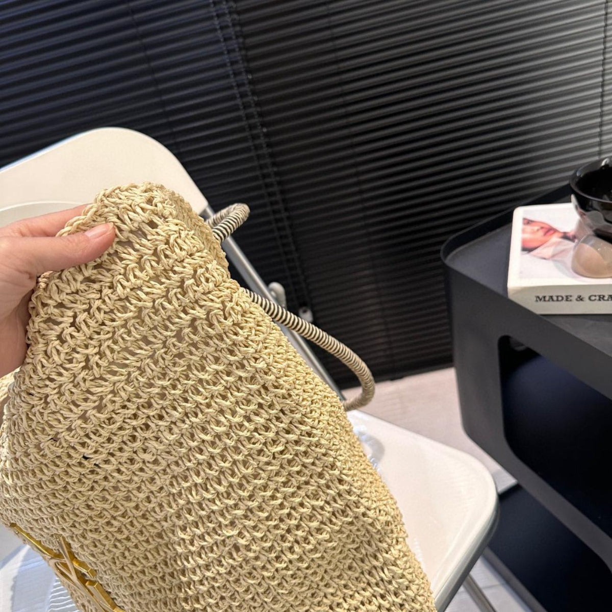 Saint Laurent YSL Raffia Bag — view 4