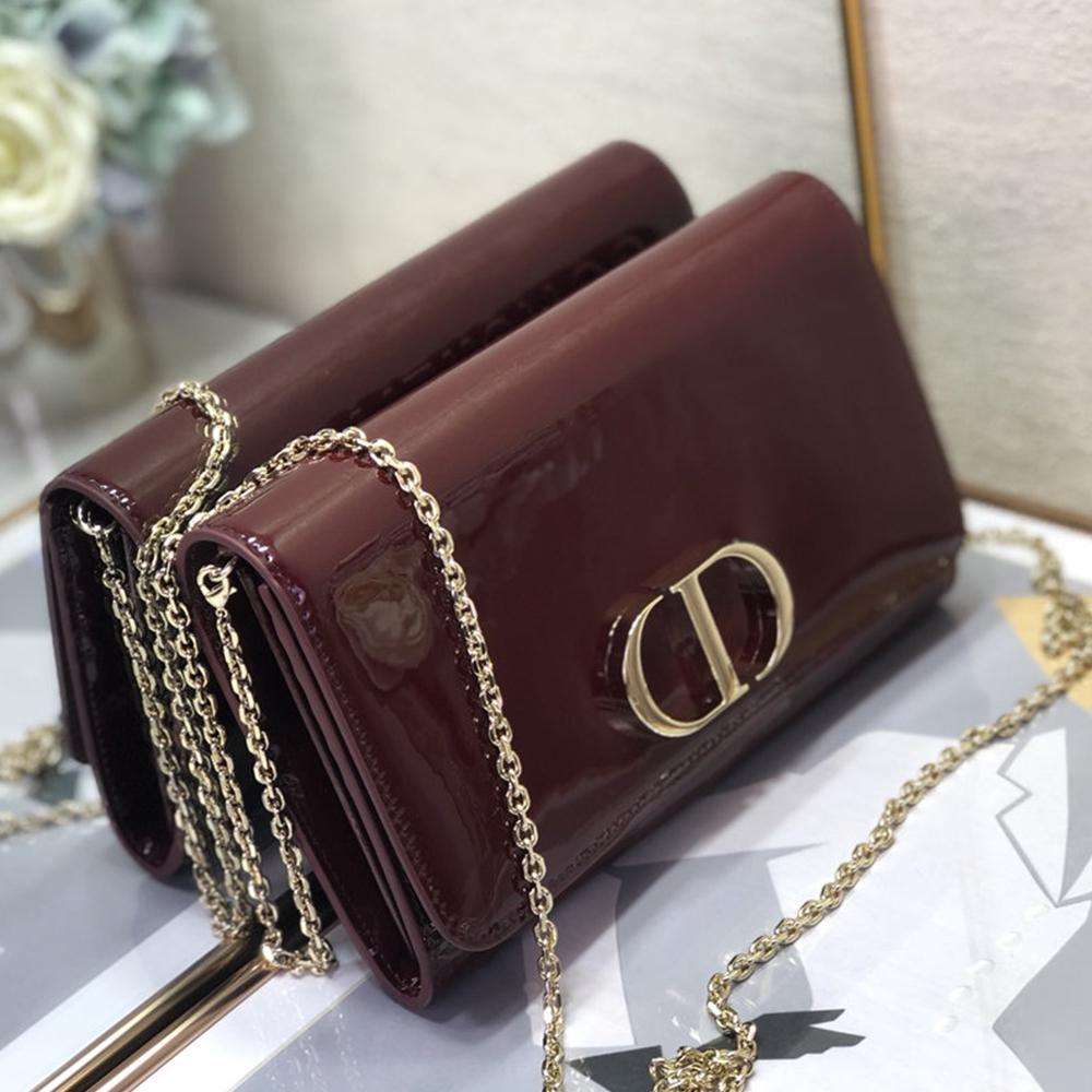 Dior 30 Montaigne Pouch - Maroon — view 2