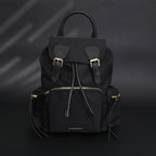Burberry the Rucksack – Black Nylon & Leather Backpack with Gold-Tone Hardware - Black with Gold Accents — view 1