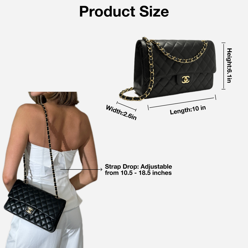 Chanel Classic Flap Bag Medium Gold Hardware — view 7