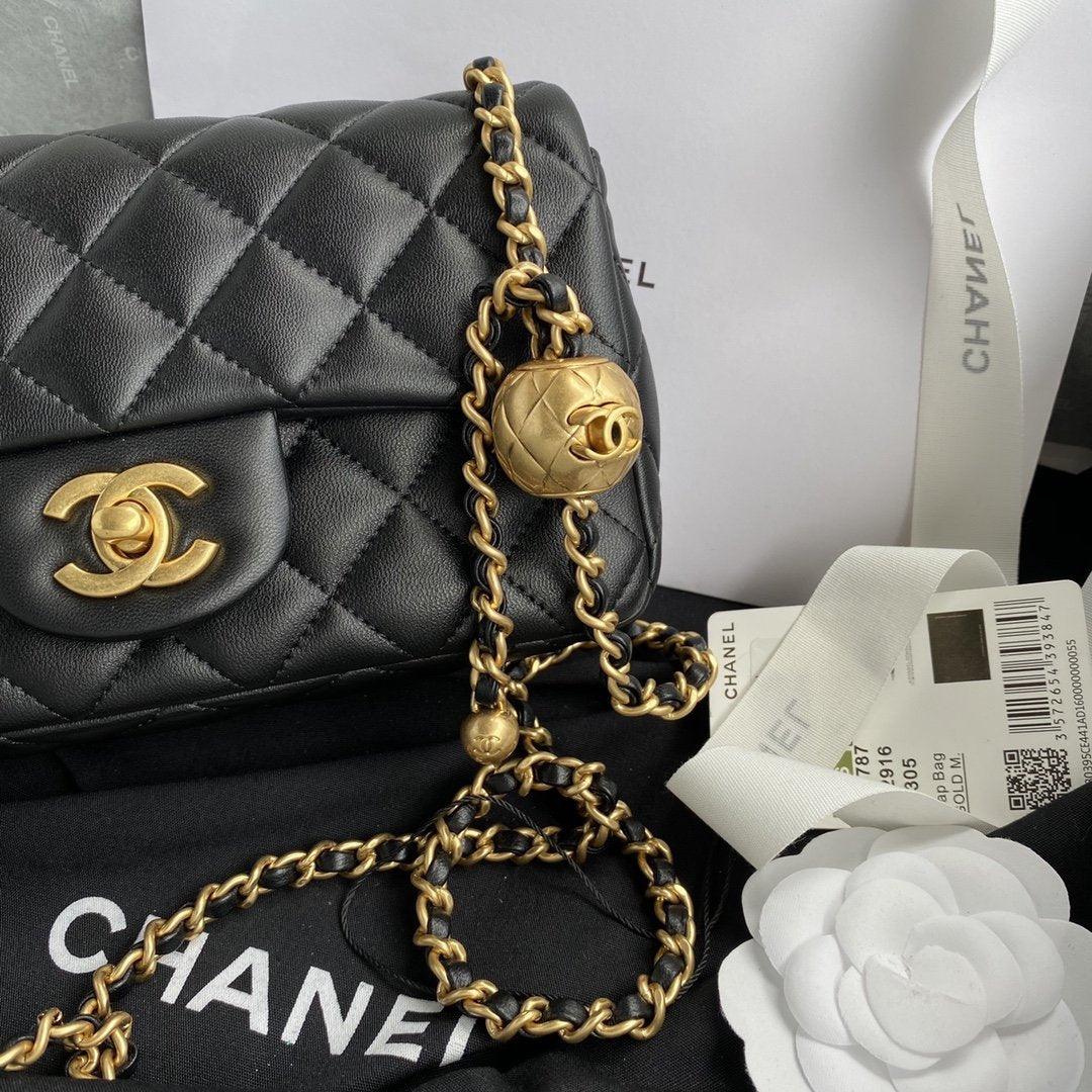 Chanel Pearl Crush Mini Flap Bag - Black — view 7