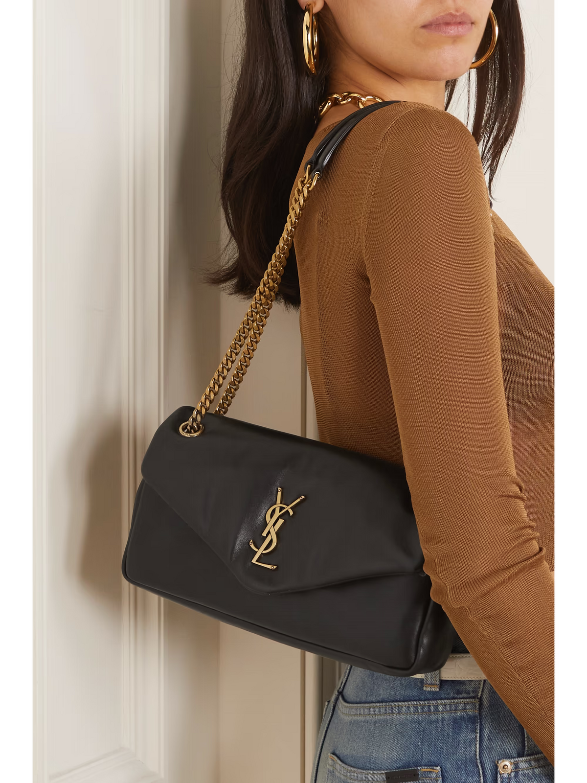 YSL Saint Laurent's 'Calypso' Bag - Black — view 6